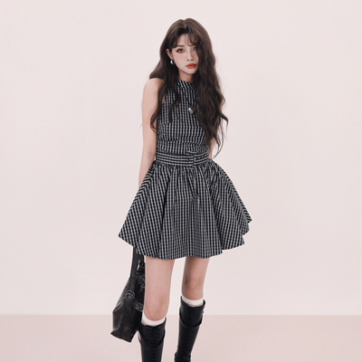 MuuRos挂脖连衣裙蓬蓬裙