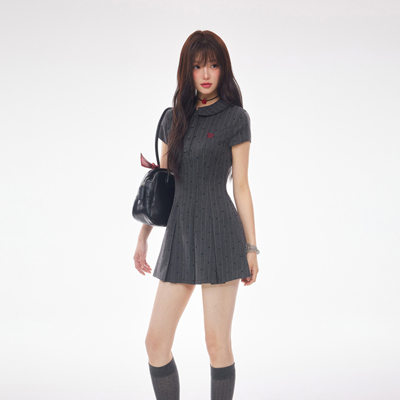 MuuRos学院风衬衫裙连衣裙