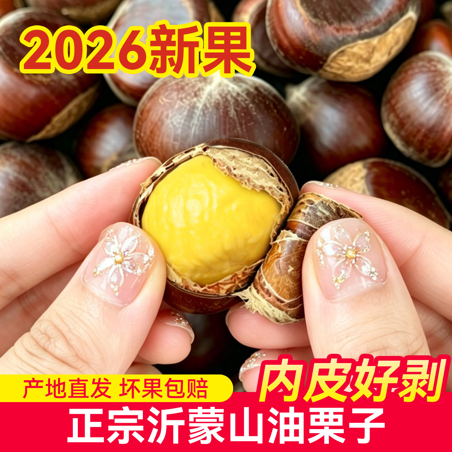 【油栗子好剥皮】2026新鲜生板栗