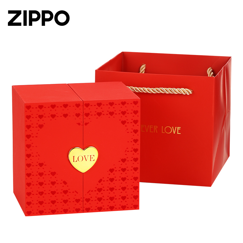 Zippo打火机配件九朵玫瑰礼盒套装送男朋友礼品专用PJX1H1