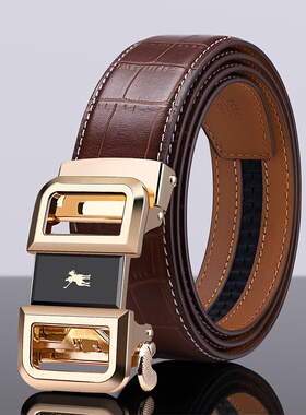 保罗皮带男士真皮自动扣腰带商务休闲百搭中年青年潮流裤腰带男款