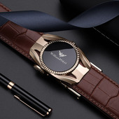 英皇保罗男士 带 裤 真皮皮带男自动扣腰带个性 潮流百搭休闲牛皮韩版