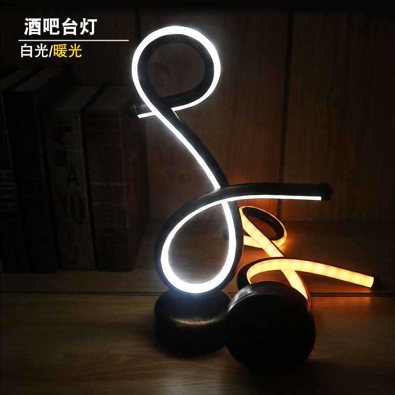 led充电酒吧台灯创意个性咖啡厅桌灯复古怀旧音乐吧清吧装饰夜灯