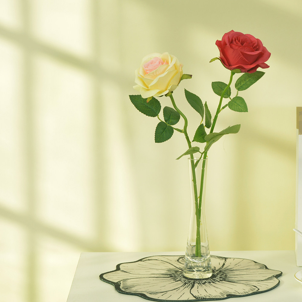 玫瑰小花瓶咖啡厅室内装饰摆件