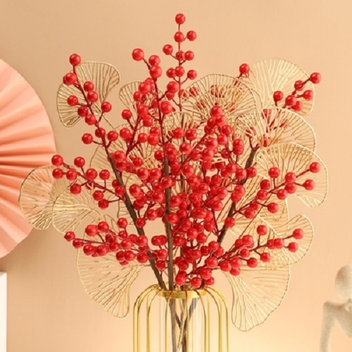 QWPYI新年红果春节装饰花发财果