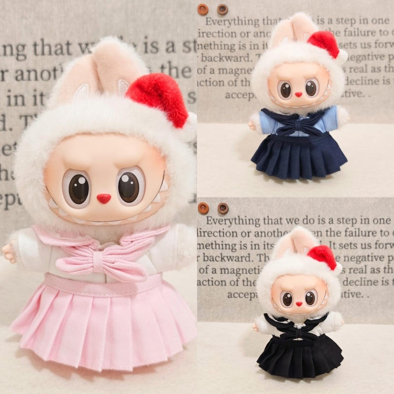 一二代钥匙扣Labubu衣服挂件拉布布娃衣JK海军裙手手作裙子