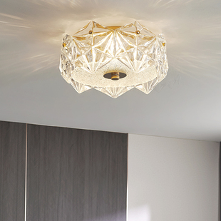 新款水晶过道吸顶灯北欧门厅灯现代简约阳台走廊入户衣帽间玄关灯