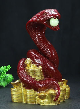 朱砂十二生肖蛇摆件招财紫金玄关家居客厅办公装饰工艺品转运