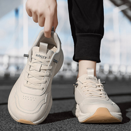 外贸捡漏4e宽楦宽头鞋秋季百搭厚底宽楦鞋子加宽加肥大头运动鞋男