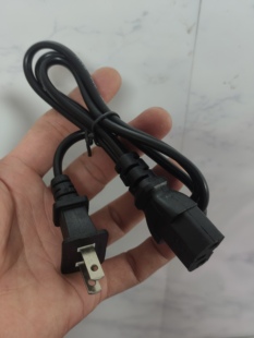 1米三插品字尾电源线三孔台式 主机通用显示器电脑电饭煲电源线