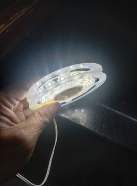 24V低压裸板led灯带自粘贴灯槽1米无压降12V白色配白色电源一套