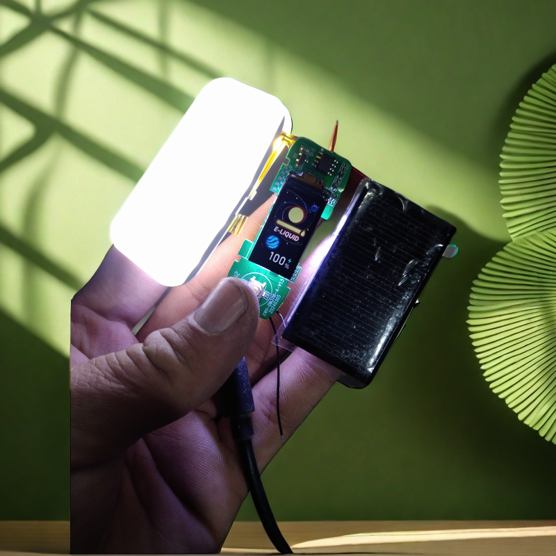 拆机C口充电小显示屏附带太阳能板背光灯配件处理不包好坏Dⅰy