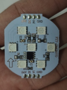 5050灯板 七珠七彩灯板 彩色灯芯 24V灯芯 7珠发光灯板 GND灯板