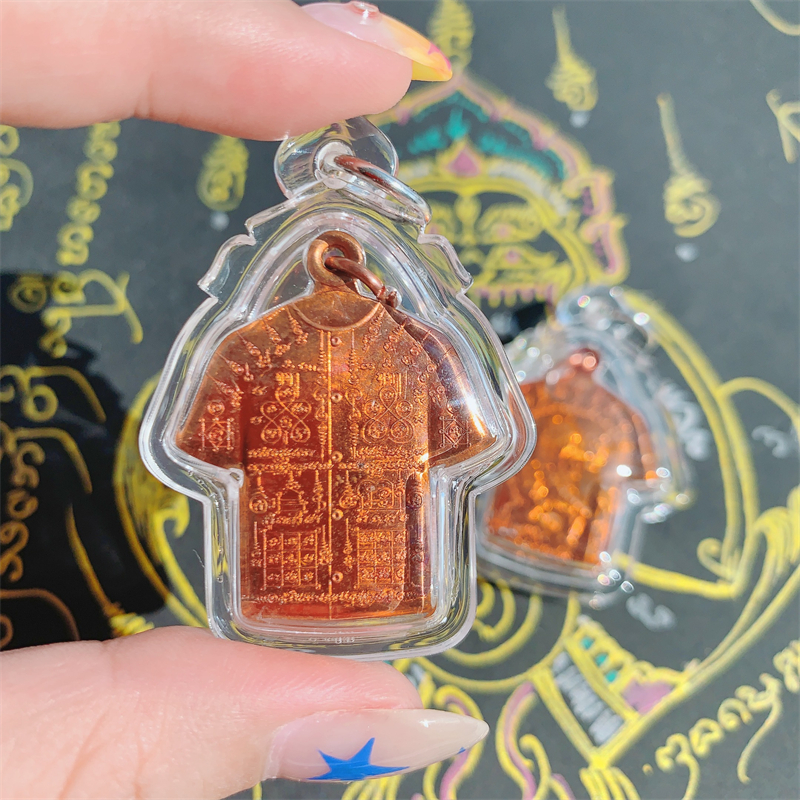 泰国佛牌原庙真品 回头虎 铠甲 衣服 帕阿赞仲破   泰可可防水壳