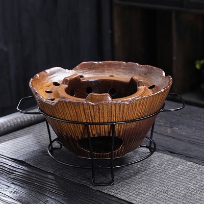 厂家直销伍德炉围炉煮茶陶瓷炭炉户外炉灶中式炉烧烤炉家用防烫架