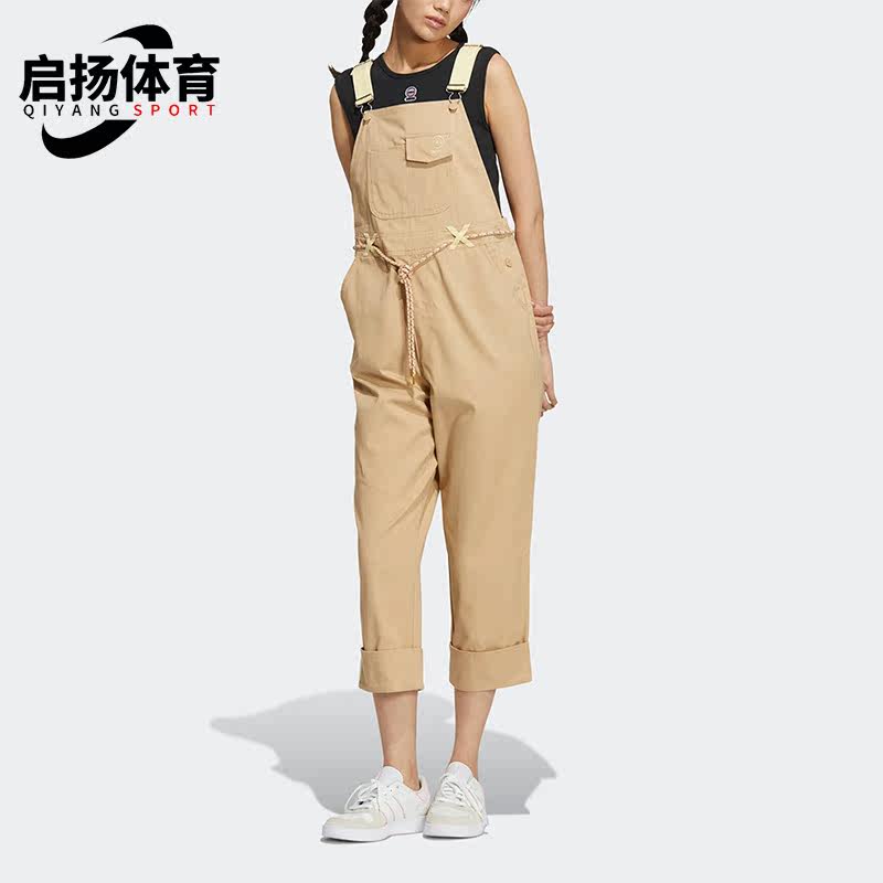 Adidas/阿迪达斯正品NEO秋季女子背带宽松透气运动七分裤 HM2029