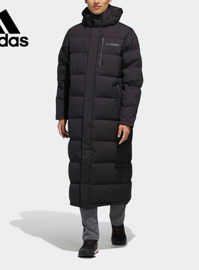 Adidas/阿迪达斯正品新款男子冬季保暖户外长款运动羽绒服FJ9241