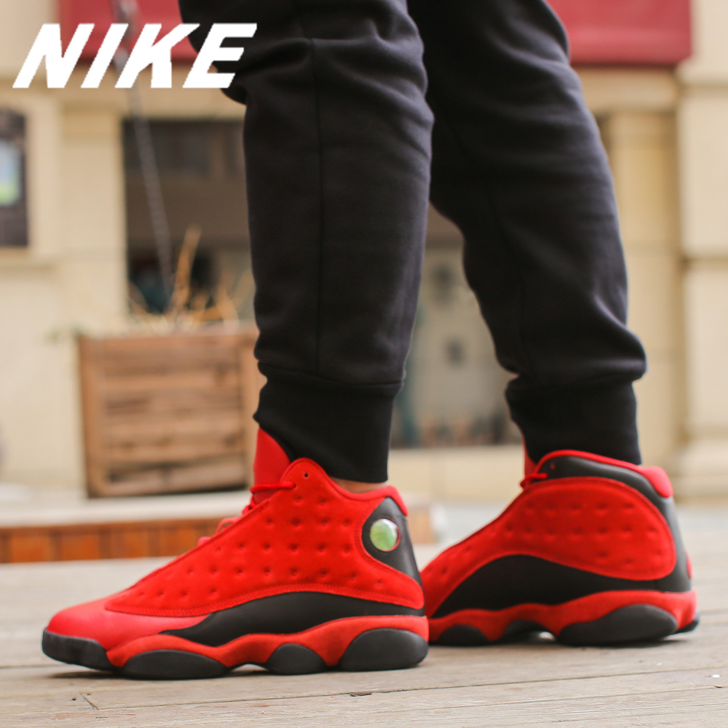 Nike/耐克Air Jordan 13 AJ13 What Is Love光棍节黑红888164-601