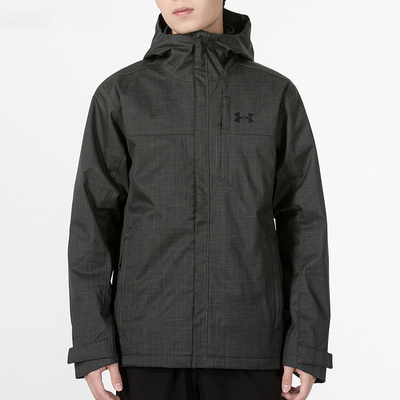 安德玛正品UA夹克新款男子保暖运动服连帽夹克两件套1300663