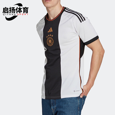 Adidas/阿迪达斯正品德国队球迷版男子夏透气足球短袖球衣 HJ9606