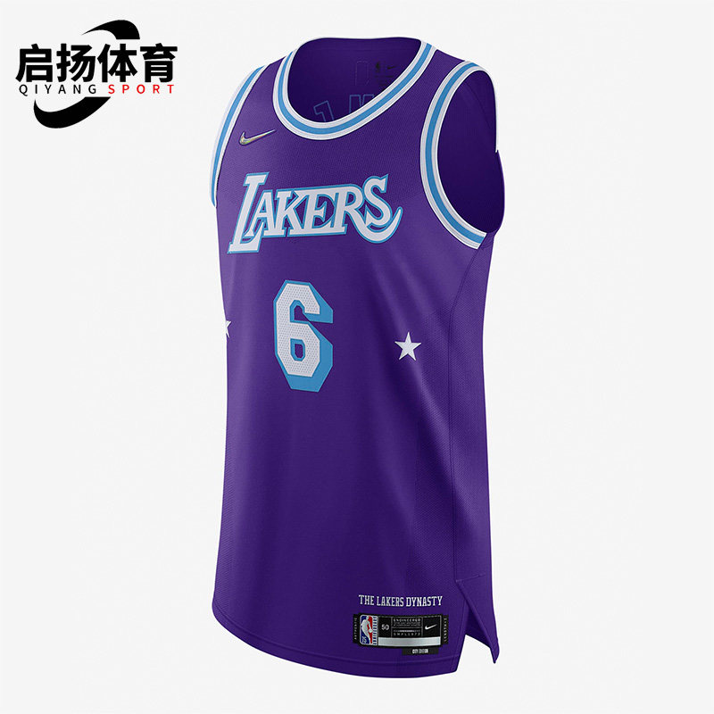 Nike/耐克正品洛杉矶湖人詹姆斯75周年男子无袖球衣DB3635-506