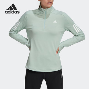 ZIP Adidas 跑步运动T恤 WARM 女子长袖 GC6643 阿迪达斯正品