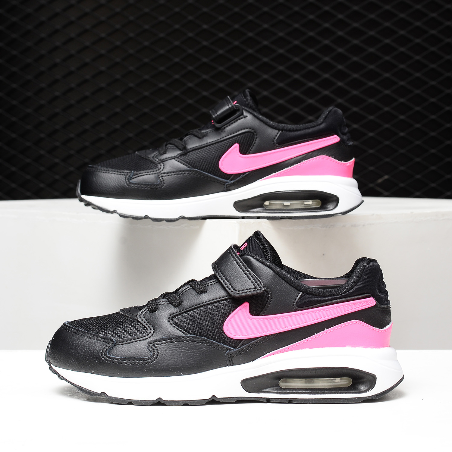 Nike/耐克正品 新款 AIR MAX 魔术贴气垫 女童休闲运动鞋653821