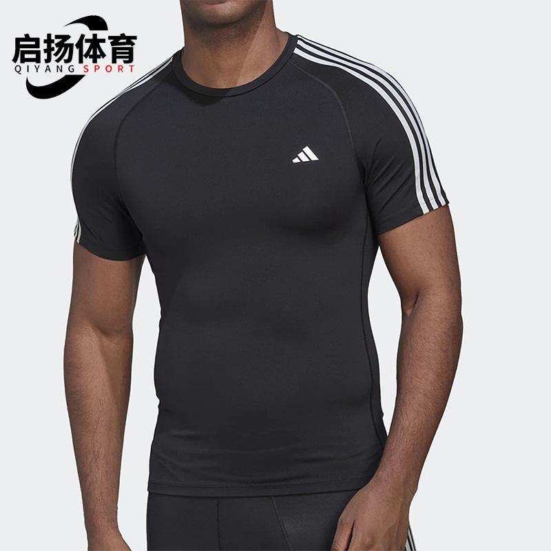 Adidas/阿迪达斯正品夏季新款男子运动休闲舒适透气短袖T恤HD3525