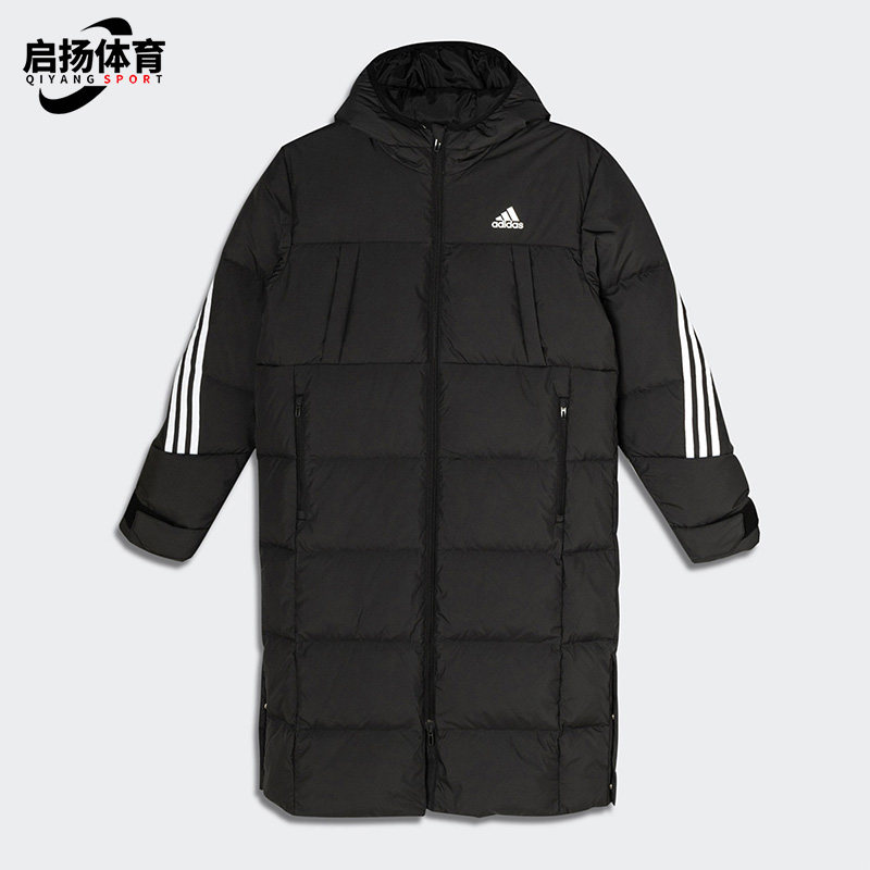 Adidas/阿迪达斯正品冬季休闲大童时尚长款运动保暖羽绒服 H45042