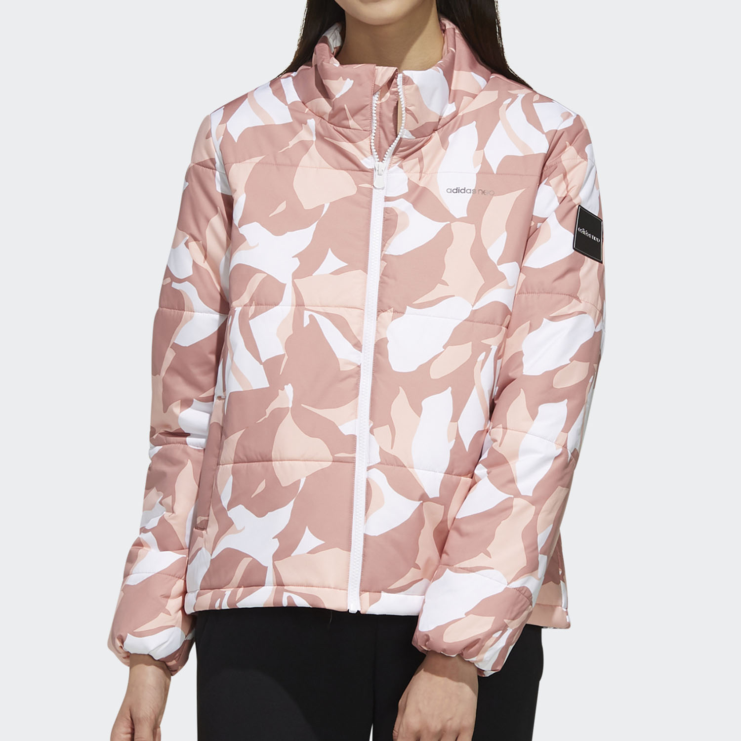 阿迪达斯女子立领运动棉服