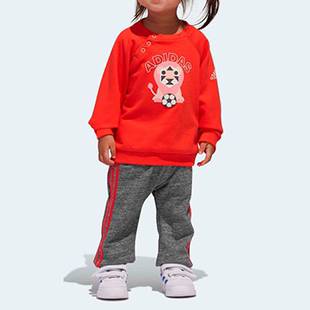 20秋冬新款 Adidas 童装 男女婴童针织运动套装 阿迪达斯正品 DM7039