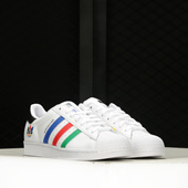 三叶草SUPERSTAR男女彩虹刺绣休闲鞋 Adidas 阿迪达斯正品 FU9521