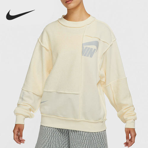 Nike/耐克女子拼接运动圆领卫衣