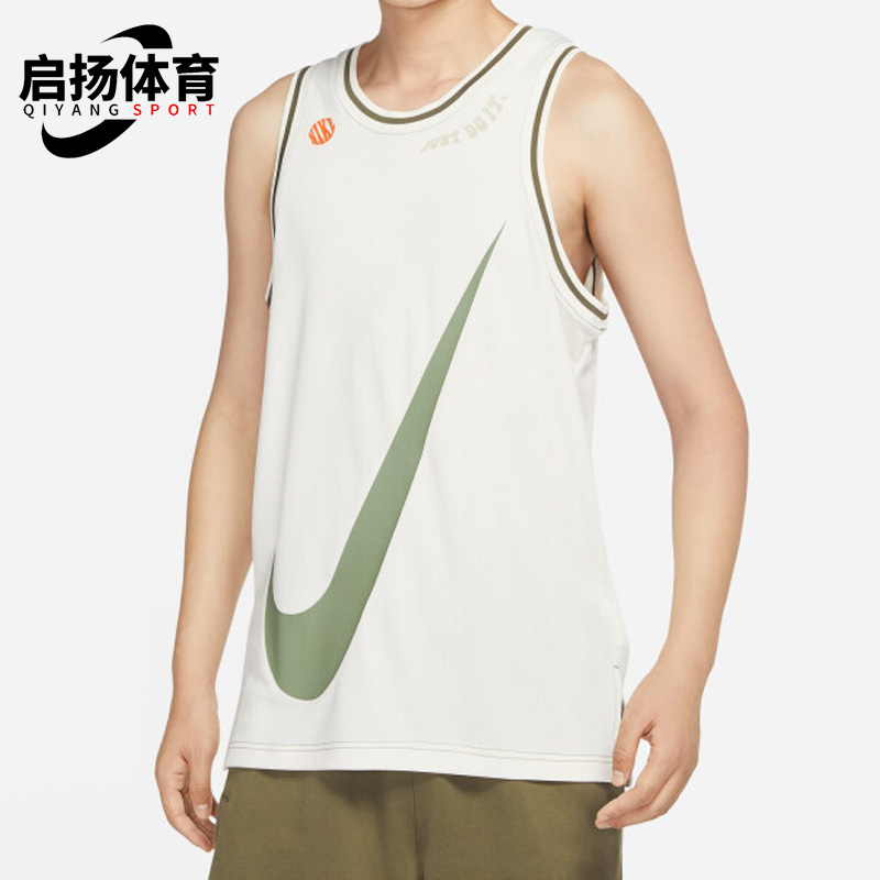 Nike/耐克正品夏季新款男子宽松休闲透气篮球背心 DX6137-133