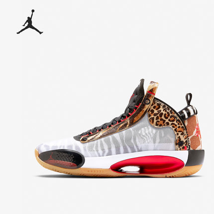 Nike/耐克正品Air Jordan 34 AJ34 豹纹动物园男子篮球鞋 DA1899