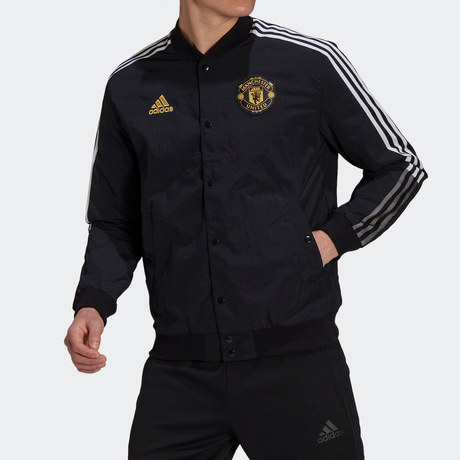 Adidas/阿迪达斯正品男子曼联足球运动立领夹克外套 GU6960