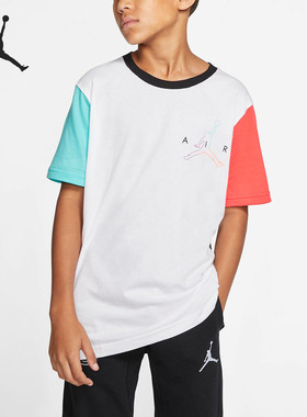 Nike/耐克正品 JORDAN 新款男大童圆领运动休闲短袖T恤CT5385