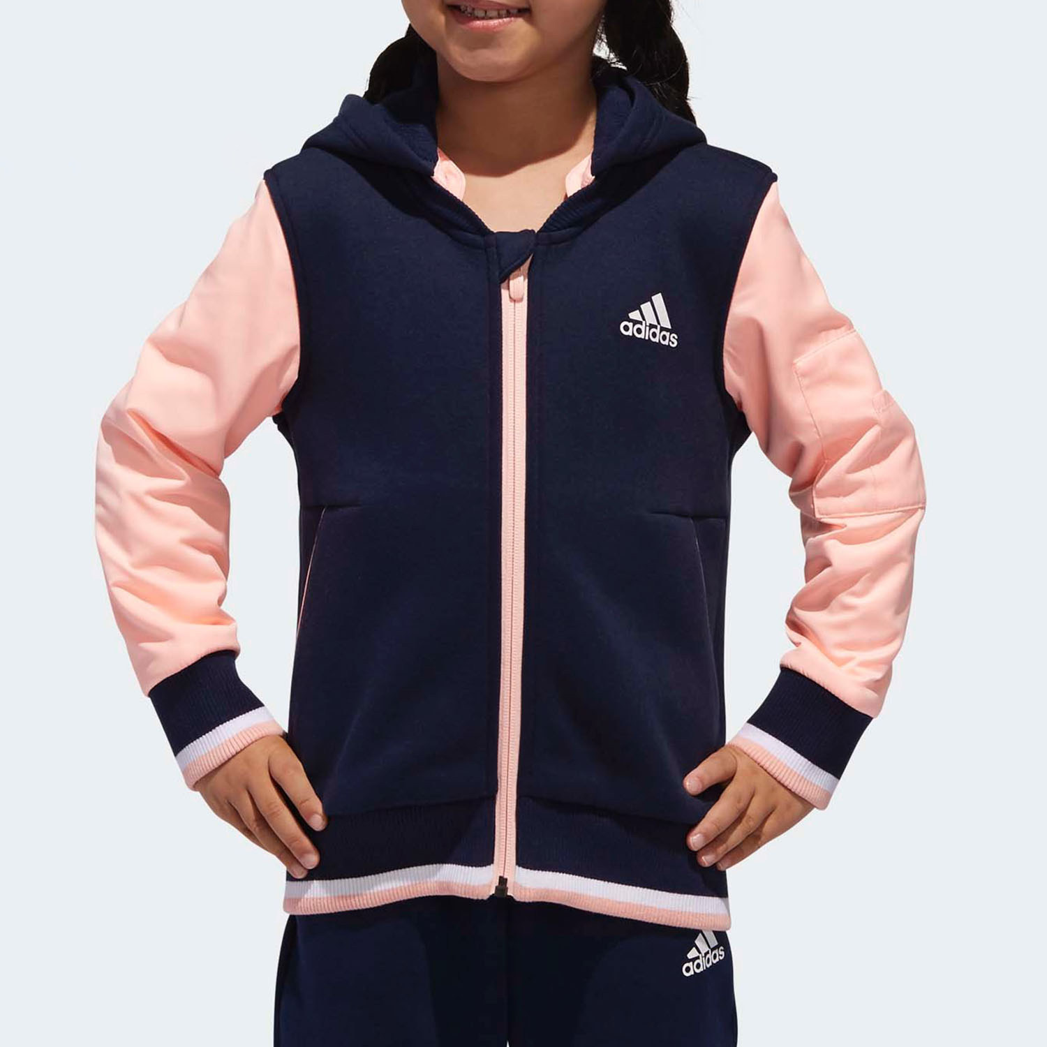 阿迪达斯正品小童学生加绒外套