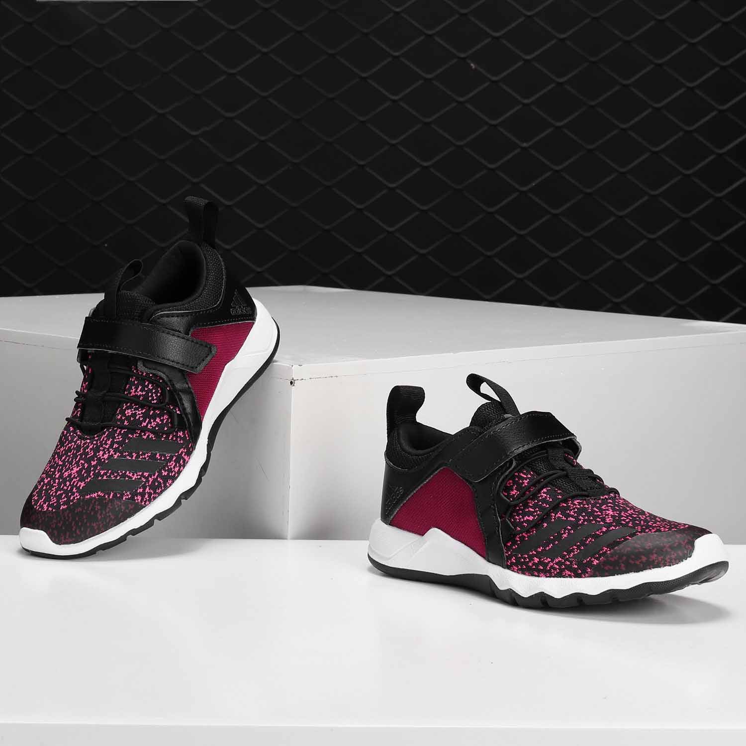 Adidas/阿迪达斯正品 童鞋中大童透气网面魔术贴运动鞋AH2545