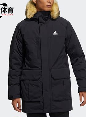 Adidas/阿迪达斯正品秋季新款男子连帽保暖羽绒服H20761