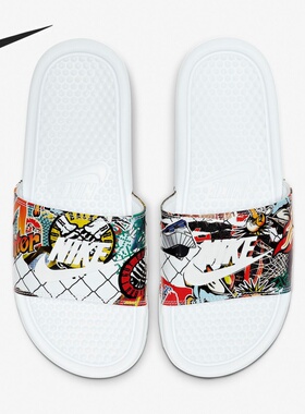 Nike/耐克正品BENASSI JDI PRINT 男女泡棉轻盈拖鞋 CK0731-111
