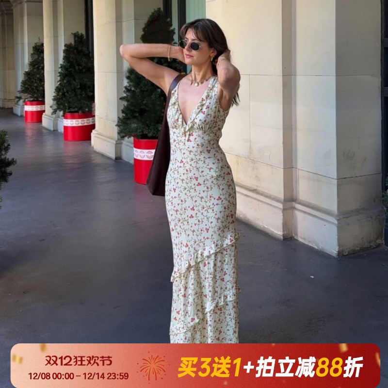 【南法浪漫】法式复古碎花连衣裙