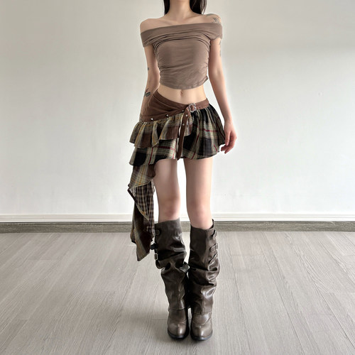 【废土美拉德风】格纹复古短裙