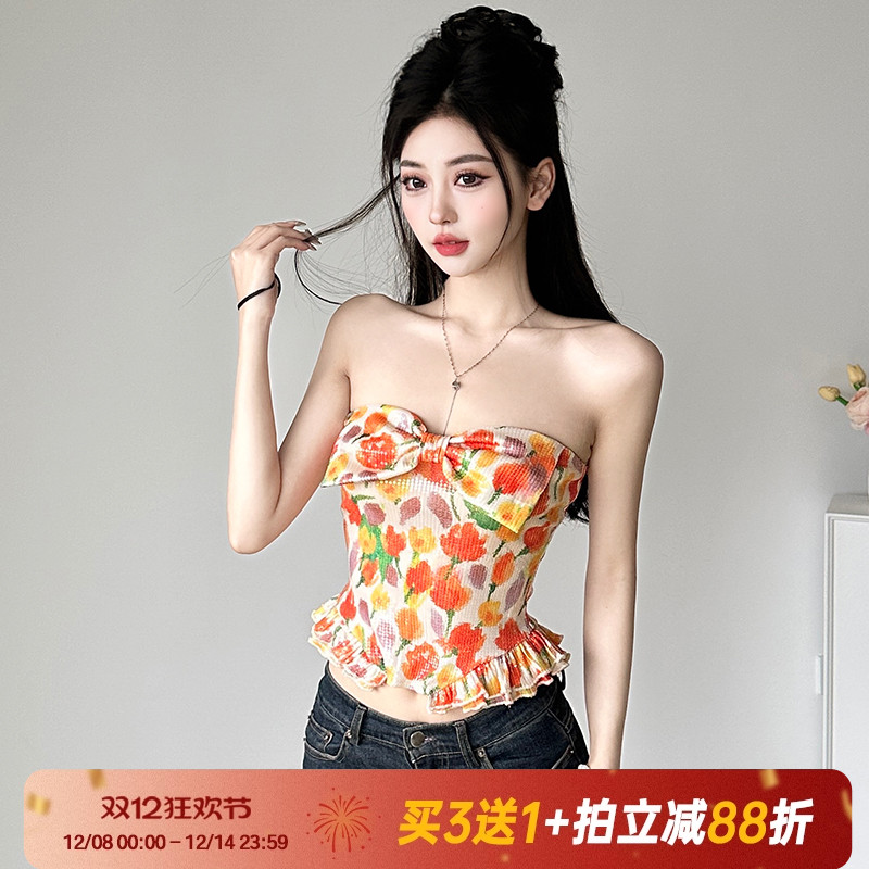 【橘子夏日】复古小众抹胸