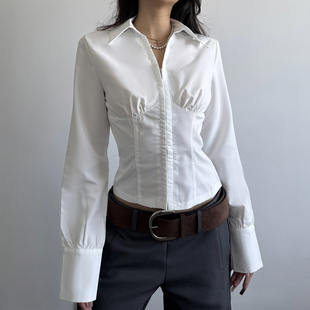 Amyway【反季特惠39/件】辣妹百搭简约衬衫长袖