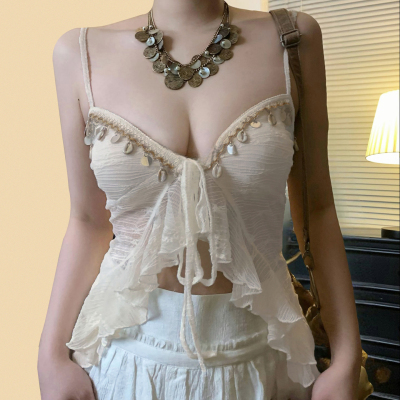 【法式千金】波西米亚风珠片吊带