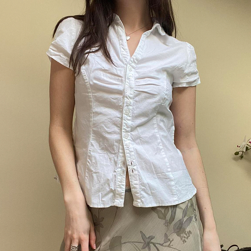 Amyway清纯小白花百搭衬衫