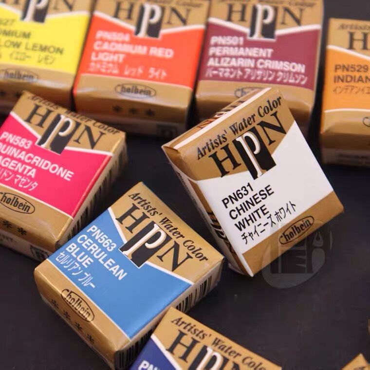 清仓日本Holbein荷尔拜因艺术家级固体水彩自选HB单块狀