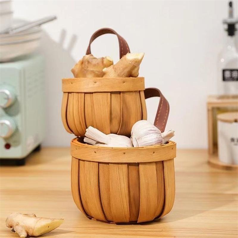 家用手工编织收纳篮壁挂装饰篮子