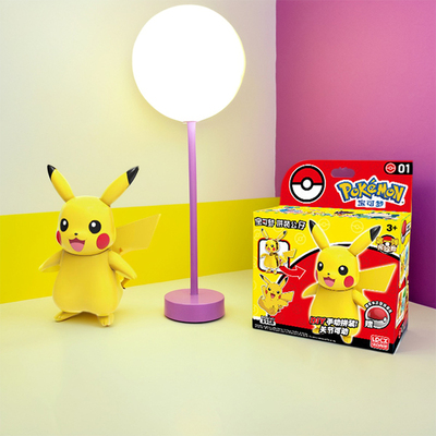 皮卡丘公仔模型积木益智拼装玩具